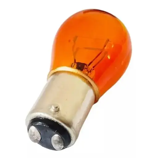 [23388] AMPOLLETA 2 CONTACTOS AMBAR PATA DISPAREJA BAY15D KOBO