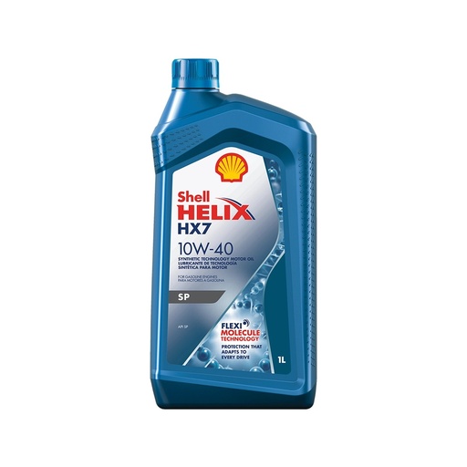 [23974] ACEITE SHELL 10W40 1L HELIX HX7 AZUL USA (ENEX) SOLO BENCINA SP