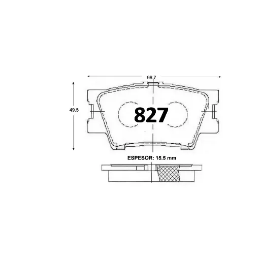 [24507] PASTILLA FRENO TOYOTA RAV4 06-18 96.7MM TRASERAS GTX GOLD CERAMIC