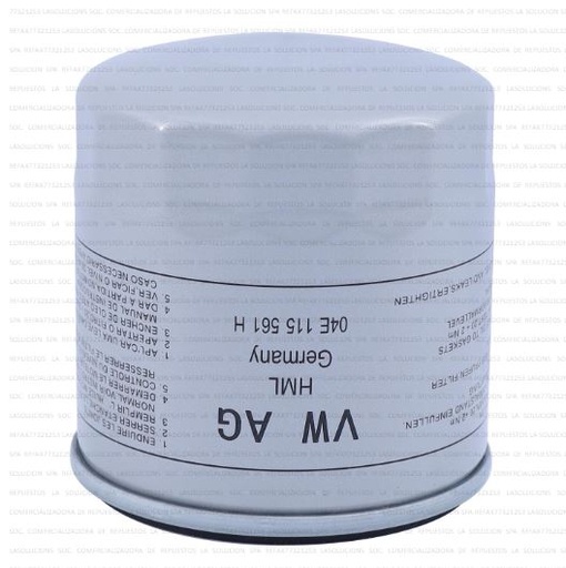 [24534] FILTRO ACEITE VOLKSWAGEN GOL 1.6 19-22| NIVUS 1.0 21-24| POLO 1.6 18-23| SAVEIRO 1.6 19-24| T-CROSS 1.0, 1.6 24-26| TIGUAN| VIRTUS| VOYAGE 1.6 19-23 IT ORIGINAL 
