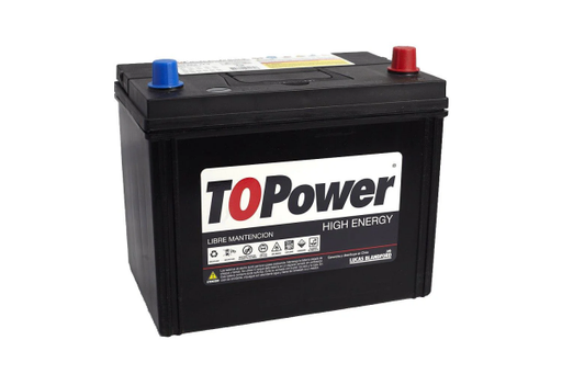 [24883] BATERIA 60 AMPERES TOPOWER 510 CCA POSITIVO DERECHO TP55D23L