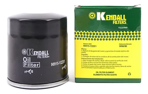 [268] FILTRO ACEITE TOYOTA TERCEL/COROLLA/YARIS W68/80 KENDALL PH-4967  (10293) (90915-YZZE1) UB9B4