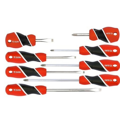 [907] JUEGO DESTORNILLADORES CRUZ-PALETA 8PCS YATO