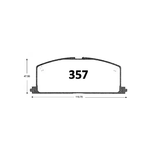 [1216] PASTILLA FRENO TOYOTA TERCEL/COROLLA 119.7*47.5*15MM POWER STOP TW
