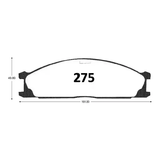 [1504] PASTILLA FRENO NISSAN D-21/D-21 4*4/TERRANO 86> 160.9MM (DOBLE) POWER STOP TW UB 2C3