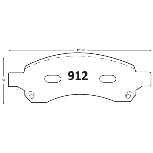 [2441] PASTILLA FRENO CHEVROLET DMAX  | TRAILBLAZER 02-16 178.3MM GTX