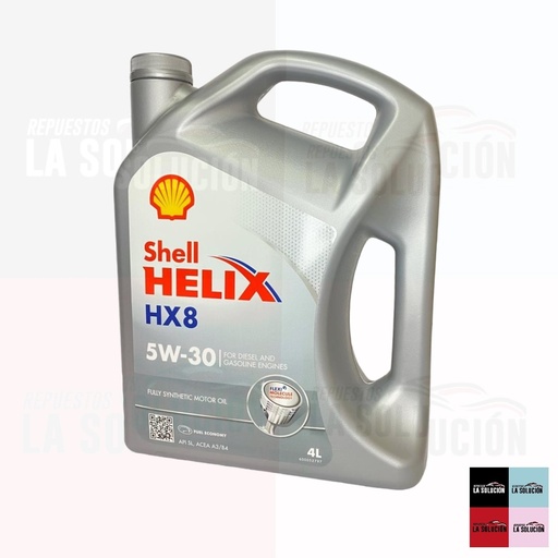 [3744] ACEITE SHELL 5W30 5LT HELIX HX8 ECT BENCINA-DIESEL DPF UB00