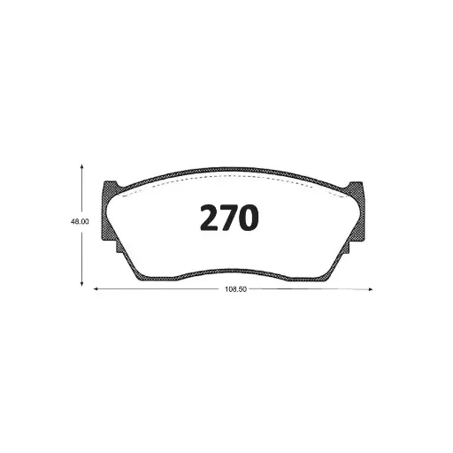 [5447] PASTILLA FRENO NISSAN V16 108.5MM POWER STOP TW